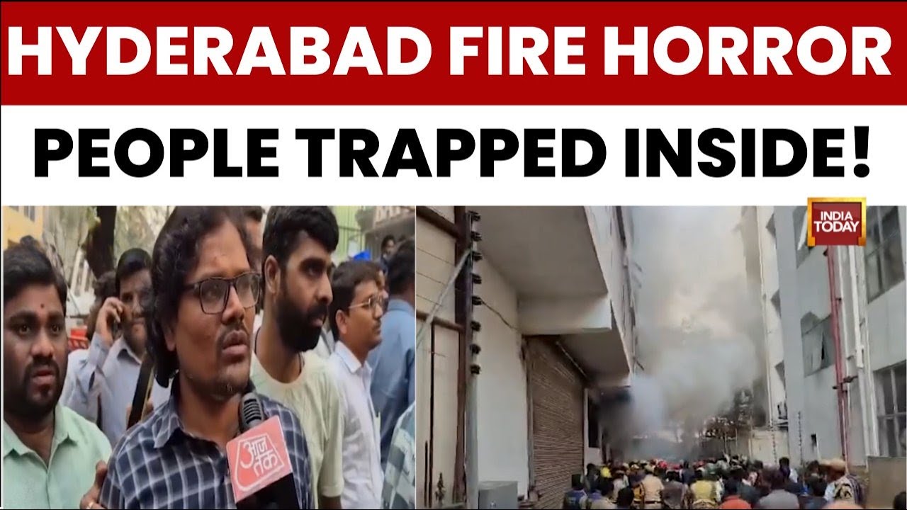 Hyderabad Fire: 6 Trapped as Massive Blaze Engulfs Bacha Furniture in Nampally | India Today News