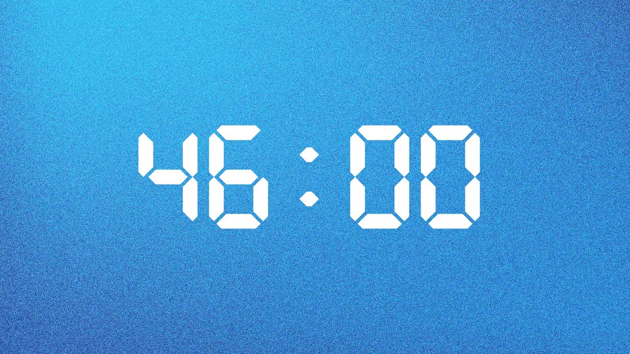 46 Minute Timer to Think Clearly. Create Boldly. Flow Forward | Aqua Blue Edition | NX