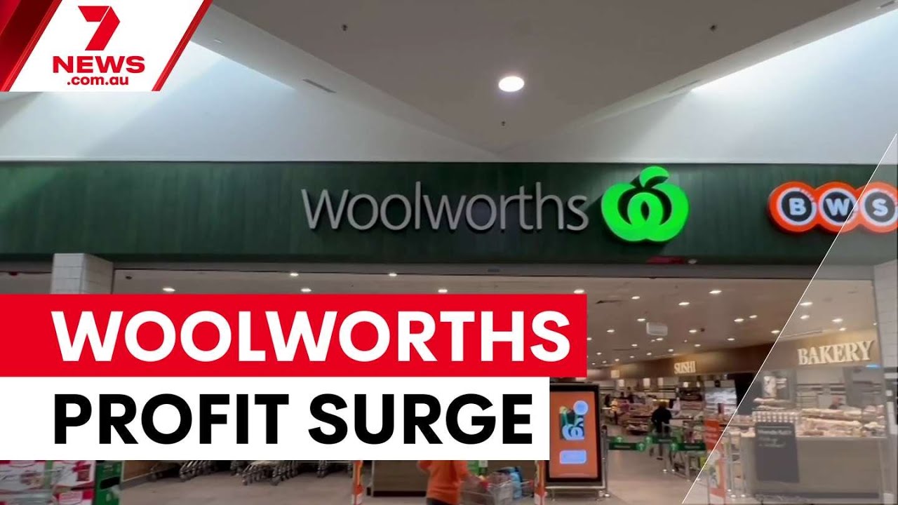Woolworths shares surge on stronger than expected profit | 7NEWS