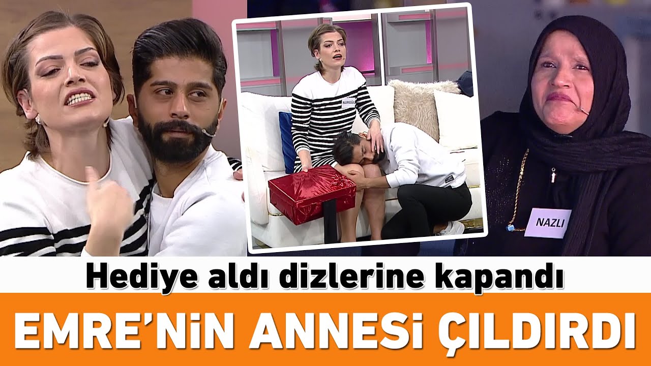 Nurgül'e hediye aldı dizlerine kapandı! Emre'nin annesi adeta çıldırdı