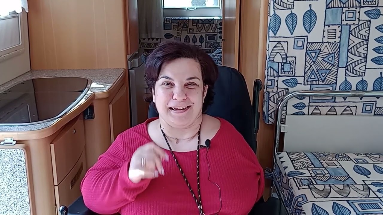 Nel camper di IO POSSO con Paola