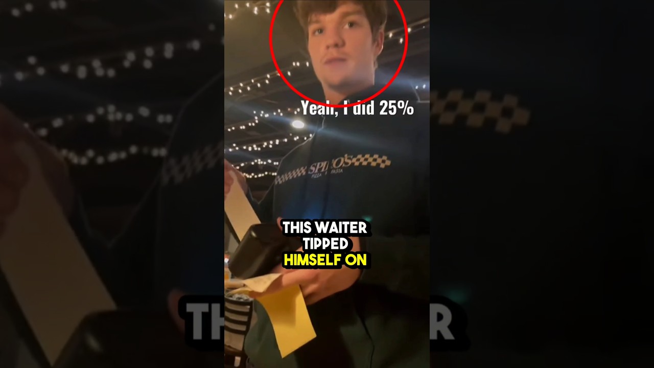 This waiter tipped himself on his own 😳