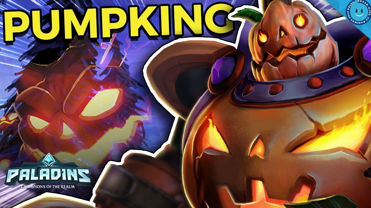 RAREST PALADINS SKIN - PUMPKING! QUADRA DPS VS. PROS! Royal Subjects Bomb King Gameplay (Paladins)