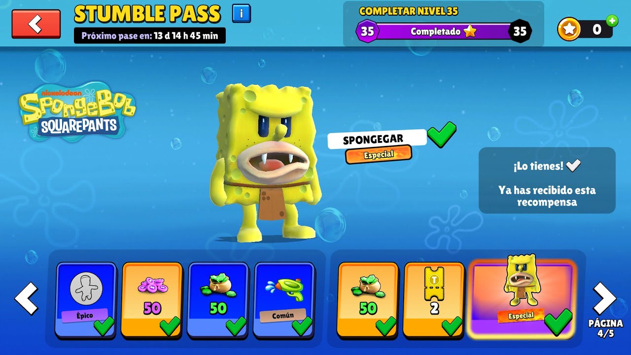 Compre El Nuevo Pase De Stumble Guys X Bob Esponja! + nuevo emote karate chop!