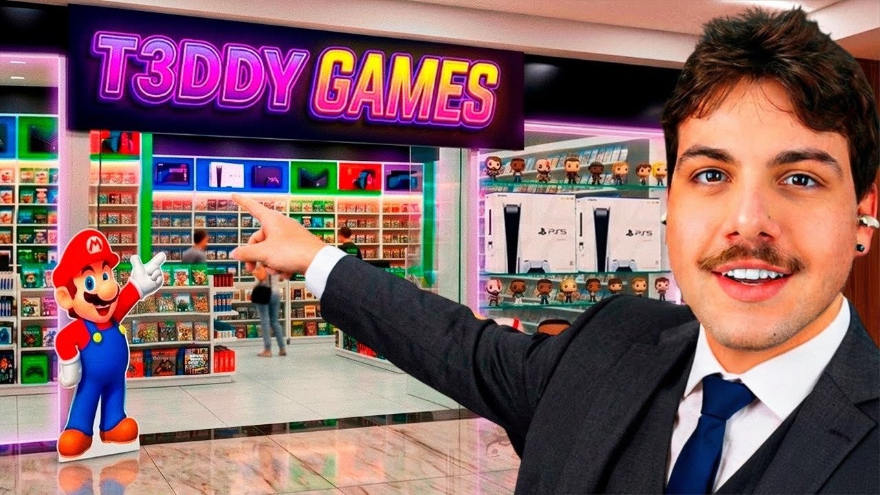 abri uma LOJA DE GAMES dentro do meu próprio SHOPPING