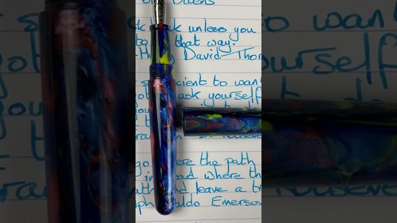Writing Mon 29 Aug Fuliwen 017 and Robert Oster Australian Sky Blue #shorts