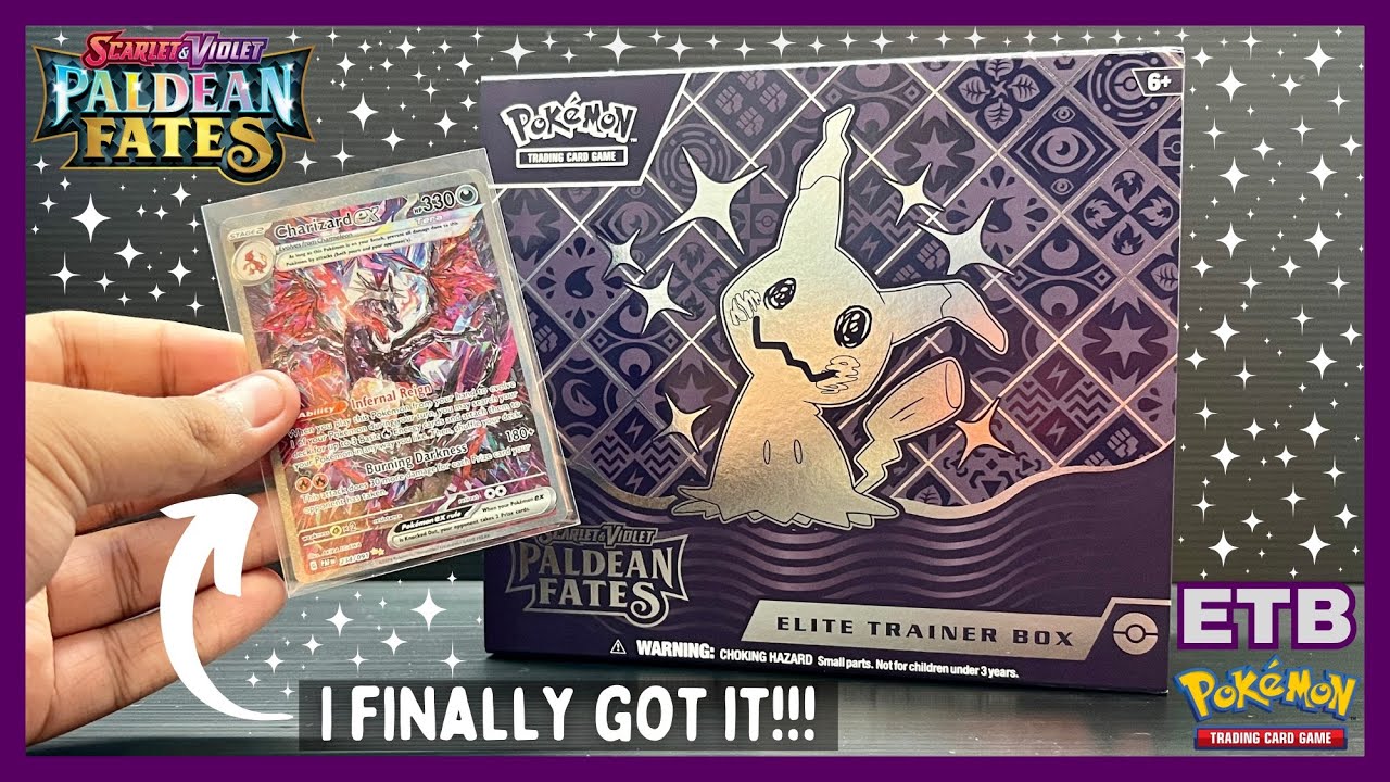 Opening Pokemon Scarlet & Violet Paldean Fates ETB & I FINALLY SCORED A CHARIZARD!!! | Pokemon TCG