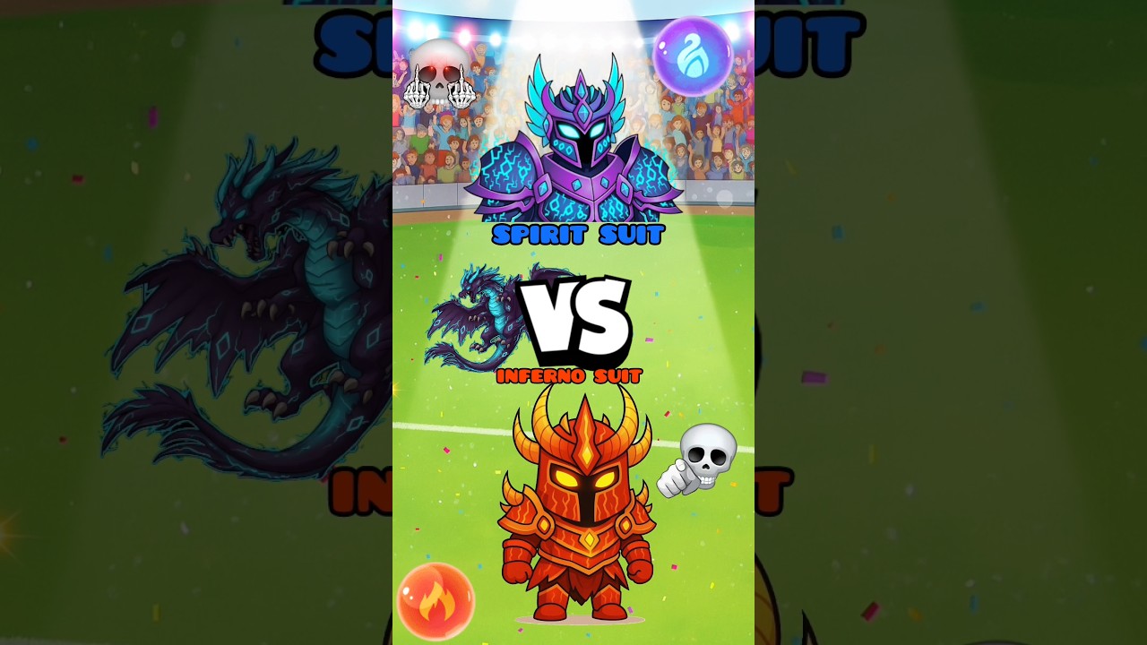 SPIRIT SUIT VS INFERNO SUIT IN DYNAMONS WORLD 🌎🌍 #dynamonsworld #shorts