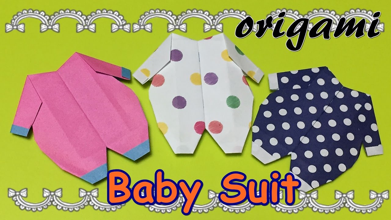 DIY origami baby suit | How to make a paper craft baby clothes idea | Origami easy 1 piece of paper