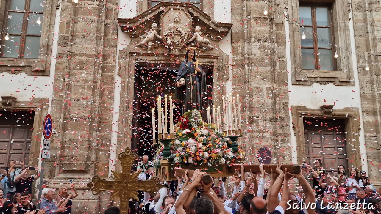 (PALERMO) - PROCESSIONE DI SANTA ROSALIA ALLA KALSA (4K) 22/09/2024