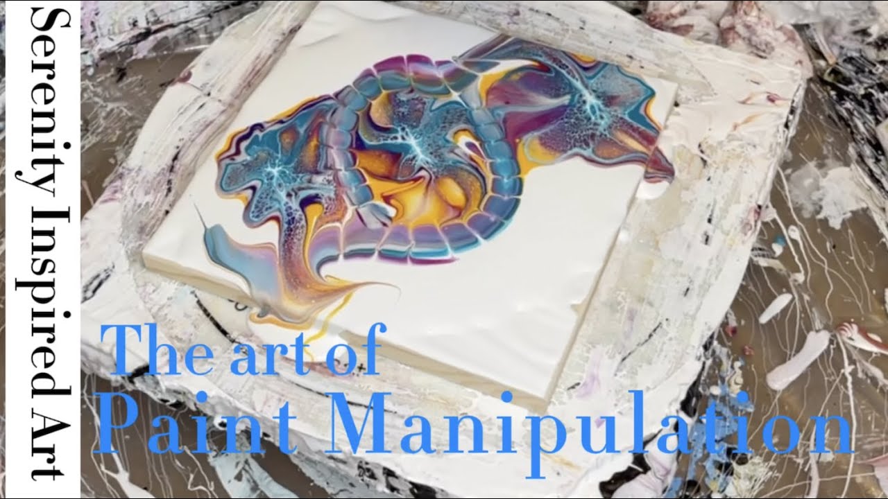 Serenity Inspired Art - Acrylic Pour - Fluid Art Paint Manipulation Techniques - Bloom Swipe (2)