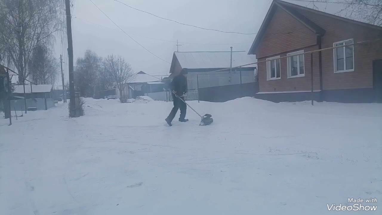 снегоуборщик лопата, на бензокосу, завершения проекта.