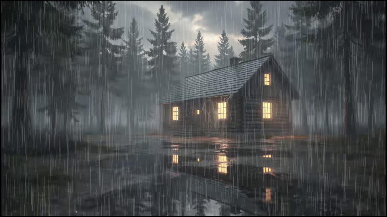 Relaxing Rain Sounds for Sleep 🌲 | Peaceful Night Ambience to Reduce Stress & Study Focus