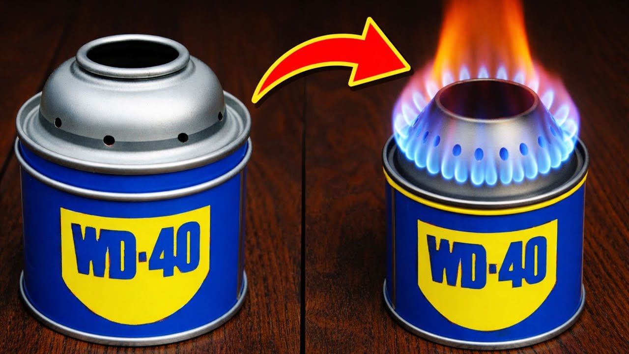 Don't throw away the WD-40 can! Turns into a 3-in-1 heating stove - Free heating in winter