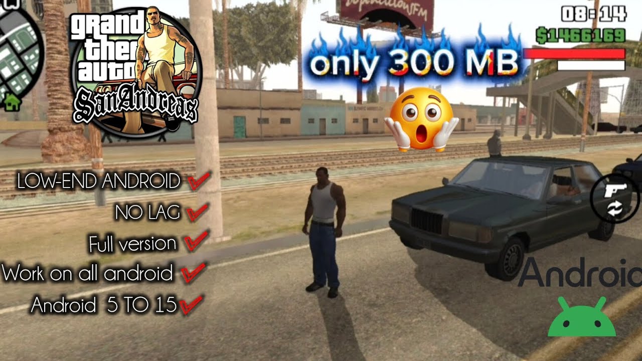GTA SAN ANDREAS LITE | android | full version only 300 MB | gta san andreas 300 MB