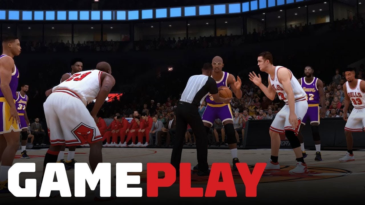 5 Minutes of NBA 2K19 Gameplay (95-96 Bulls vs 86-87 Lakers)