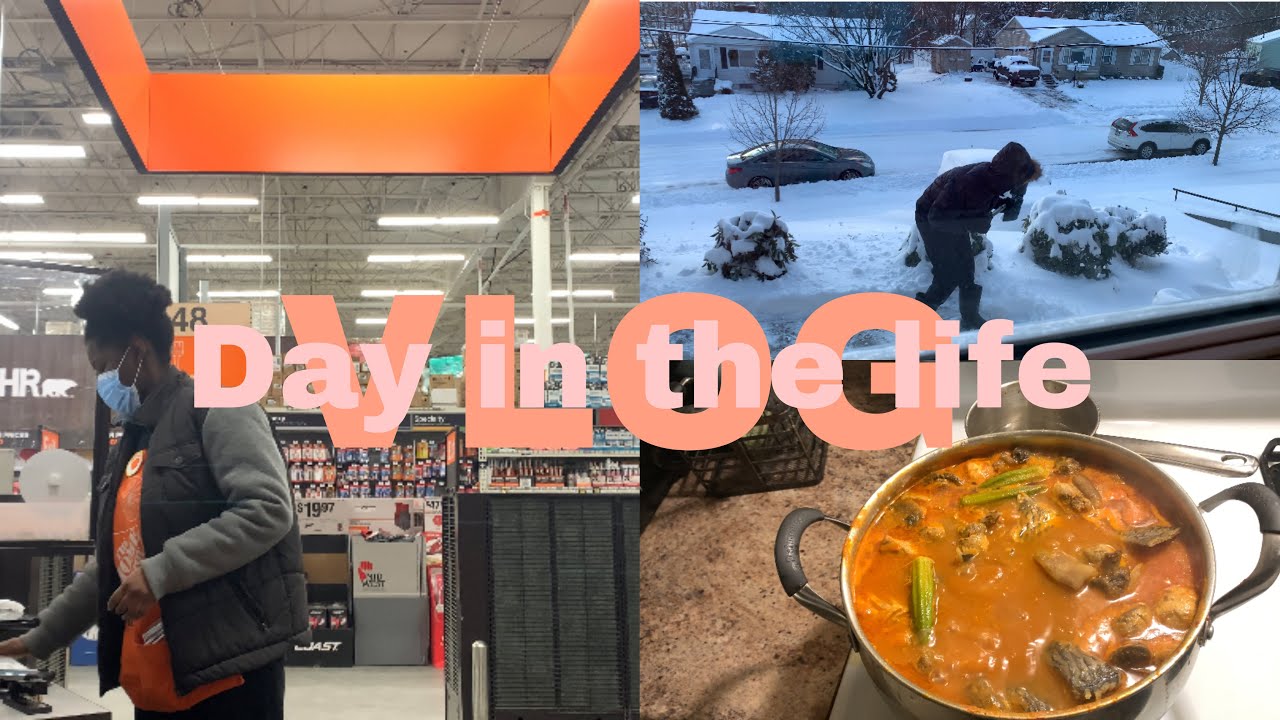 DAY IN THE LIFE VLOG| working as a customer service associate at Home Depot, making light soup etc