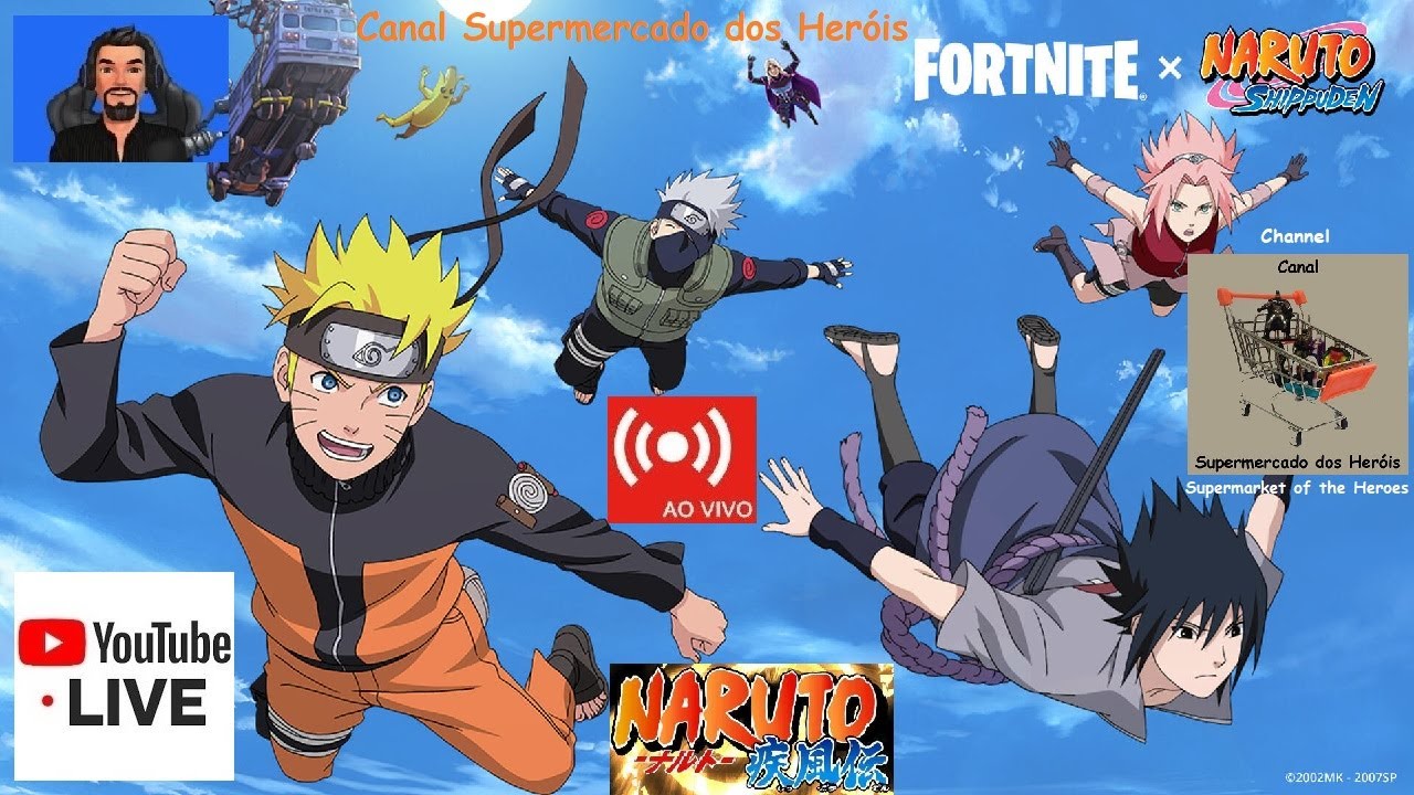 🔴 AO VIVO: NARUTO SHIPPUDEN no FORTNITE | CANAL SUPERMERCADO dos HERÓIS é FURTIVAMENTE SURREAL😎👑🤣🛒