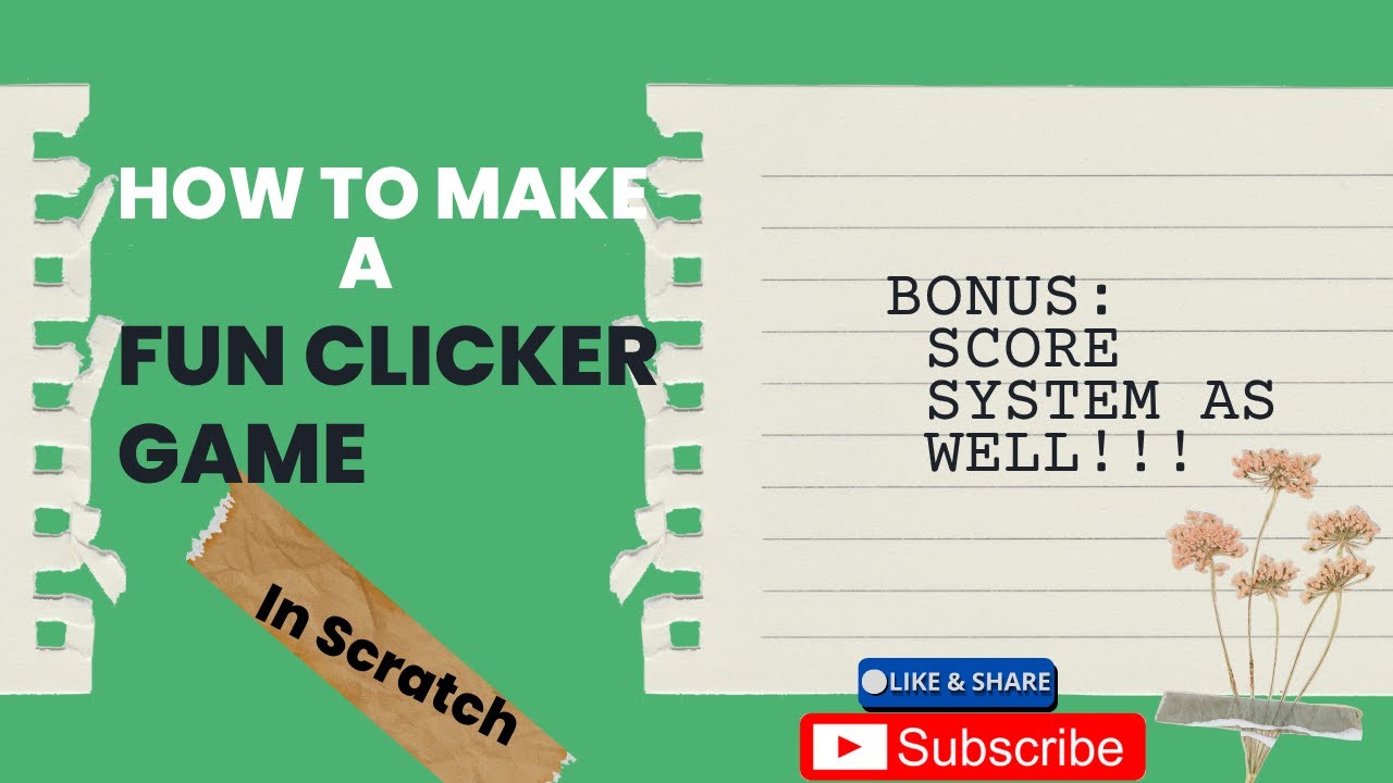 How to make a Clicker Game In Scratch 🐱🖱️ | Fun Game Tutorial 🎮 #coding #scratch