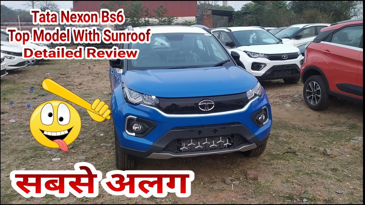 🔥Tata Nexon Facelift BS6 2020 Top Model With Sunroof Detailed Review