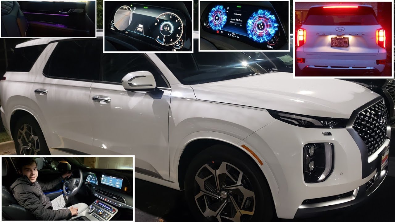 Hyundai Palisade Calligraphy 2021 года (подсветка салона, тест-драйв, характеристики)