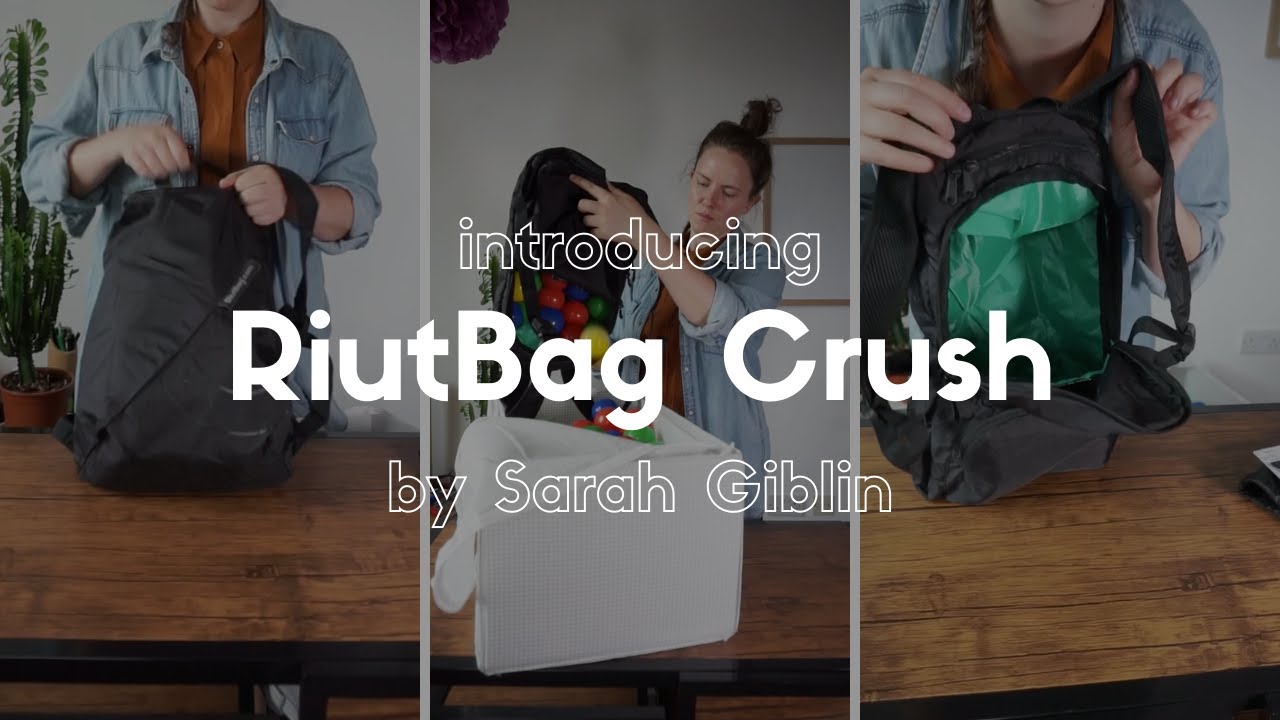 Introducing: RiutBag Crush Secure, foldable daypack, by RiutBag designer Sarah Giblin