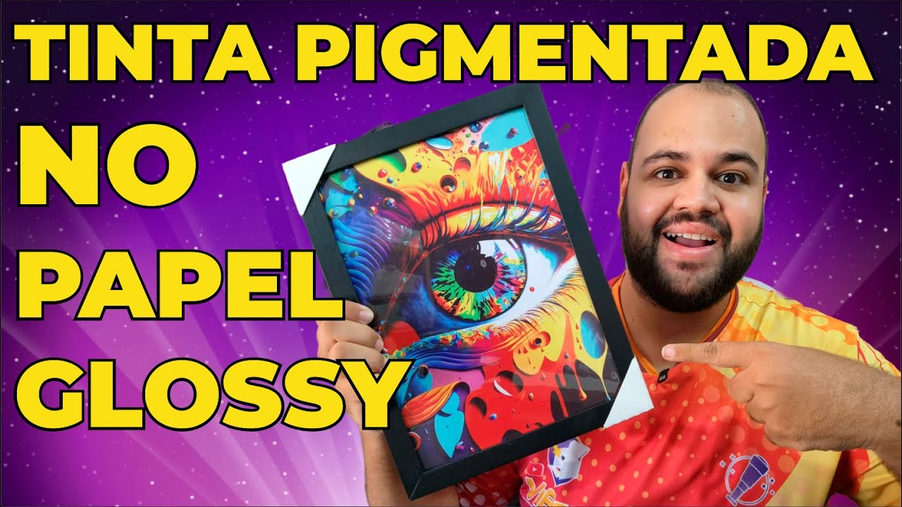 Imprima papel Glossy com tinta pigmentada - Papel Fotogrtafico - Quadro personalizada - Sem borda