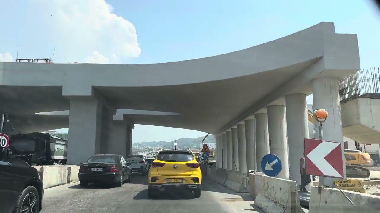 4K | Driving in Tirana | Unaza e re - 21 Dhjetori | 20 July  2024