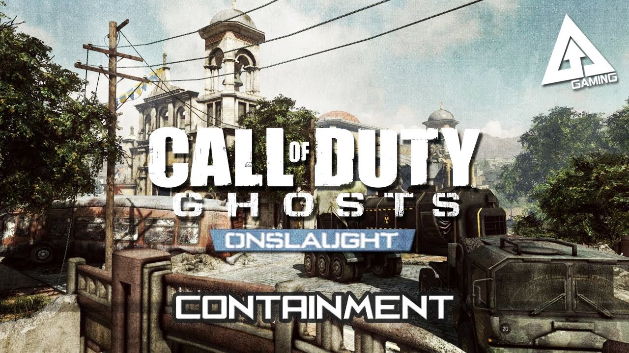 CoD Ghosts Onslaught Maps - Containment Multiplayer Gameplay (Maverick DLC Gun Gameplay)