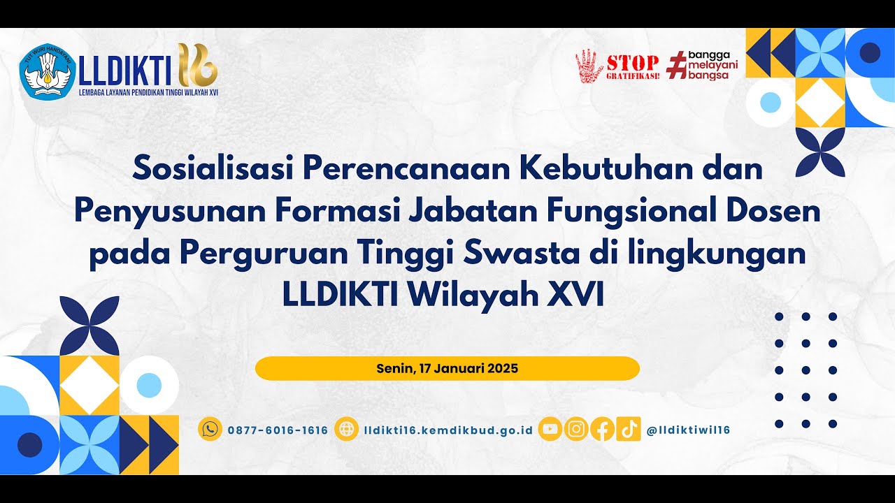Sosialisasi Perencanaan Kebutuhan dan Penyusunan Formasi Jabatan Fungsional Dosen