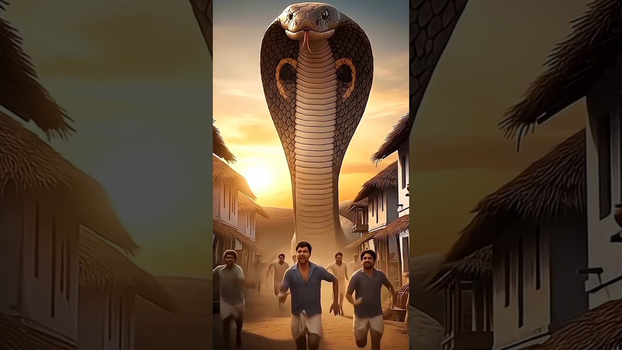 Giant Cobra Attack in Village | Unbelievable Snake Transformation! #shorts #shortsvideo #trending.?