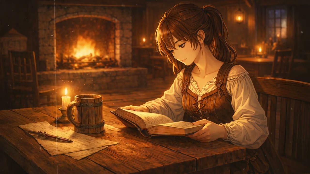 Quiet Medieval Tavern Ambience 🌙 Late Night Focus & Deep Work