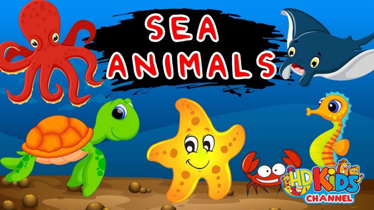 Kids vocabulary  | Sea Animals | Learn English for kids |  English educational videos #animals  