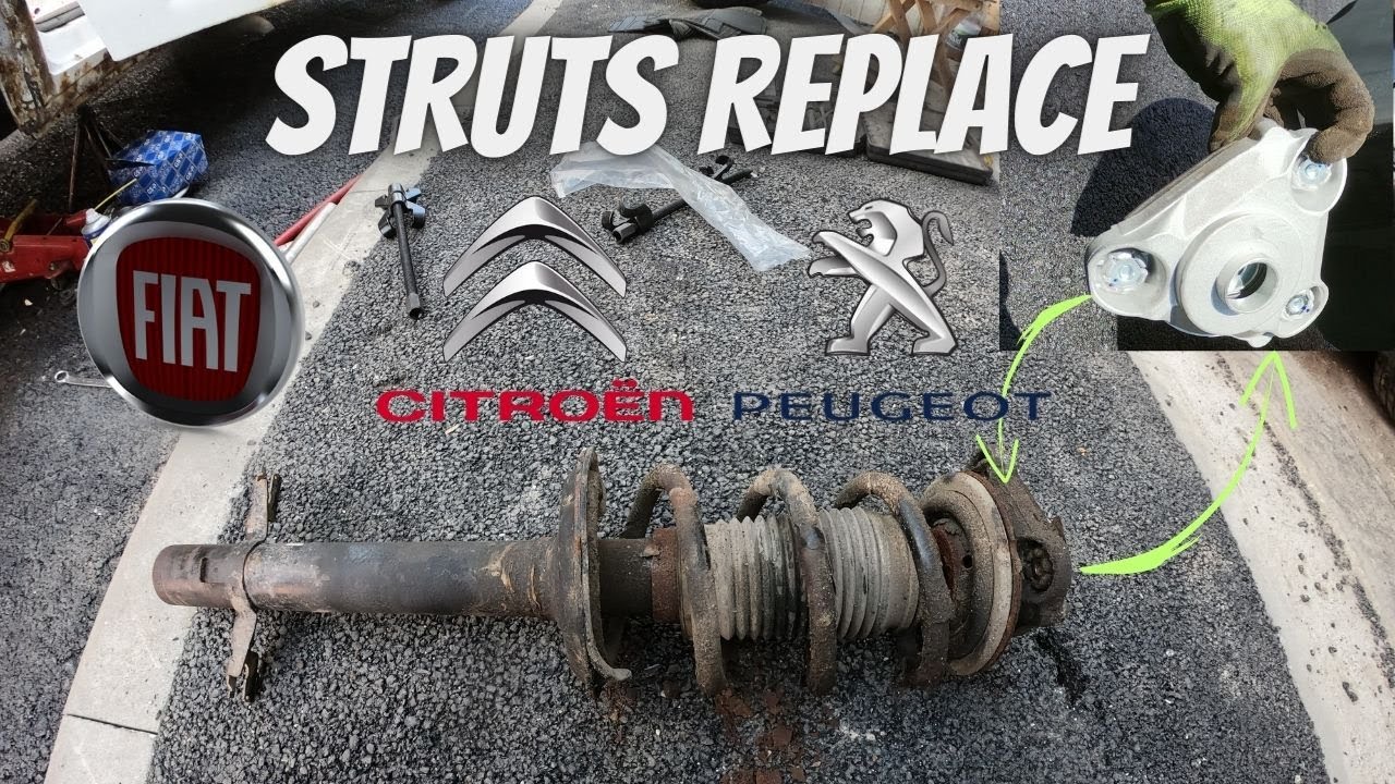 Fiat Ducato front strut mount change , Peugeot Boxer , Citroen Jumper struts replace , no ball join