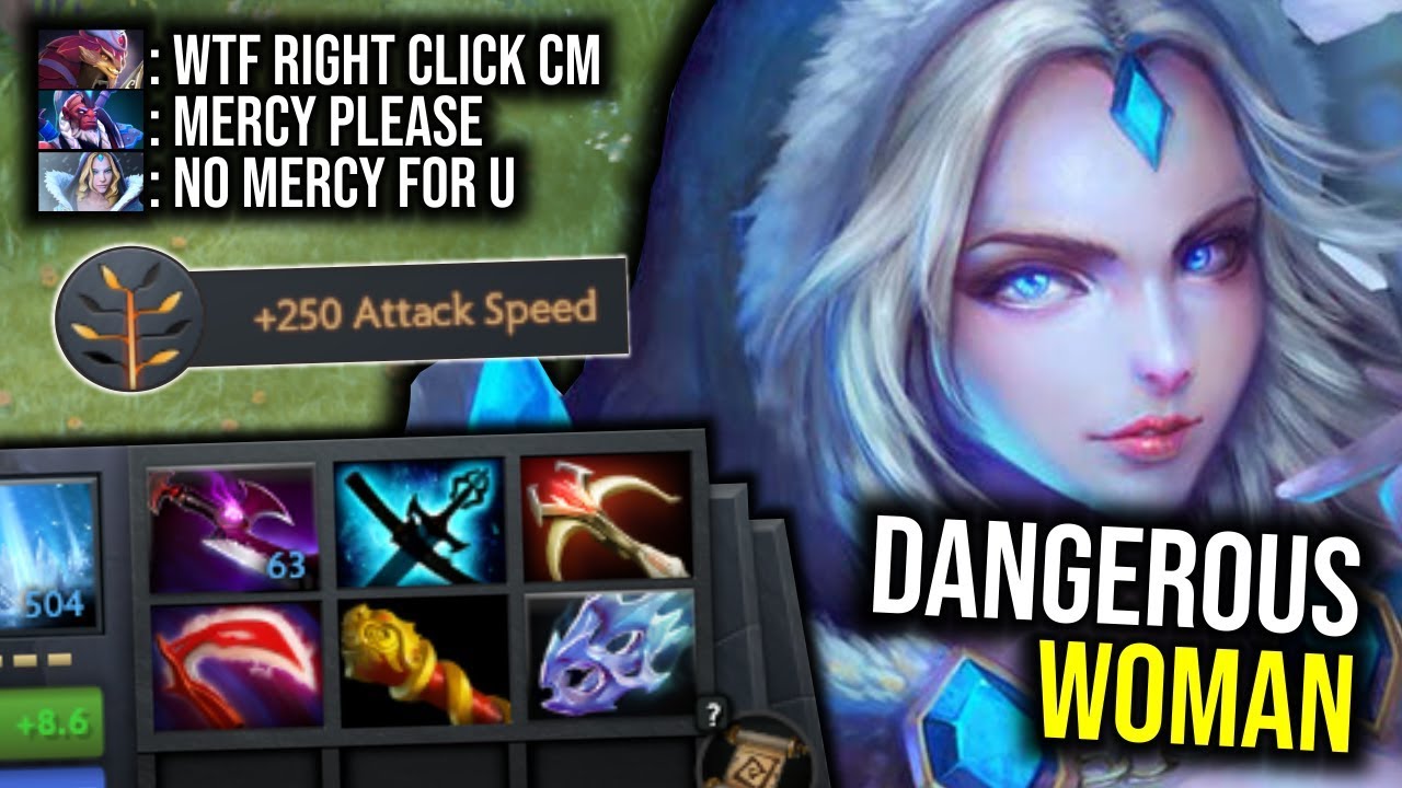 DANGEROUS WOMAN..!! Right Click Build Crystal Maiden Max Attack Speed 7.21d | Dota 2