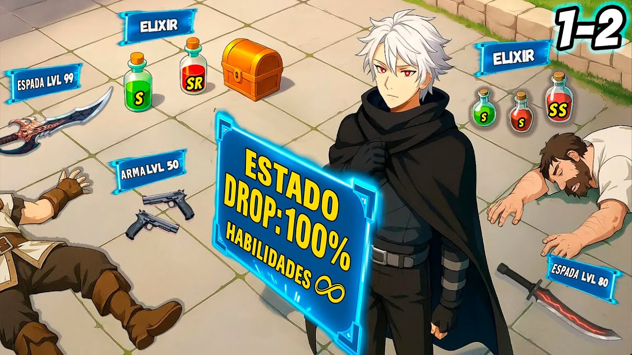 [1-2] Cuando un TRAMPOSO Obtiene 100% de DROP de ÍTEMS de Rango SS en Solo | Manhwa Resumen