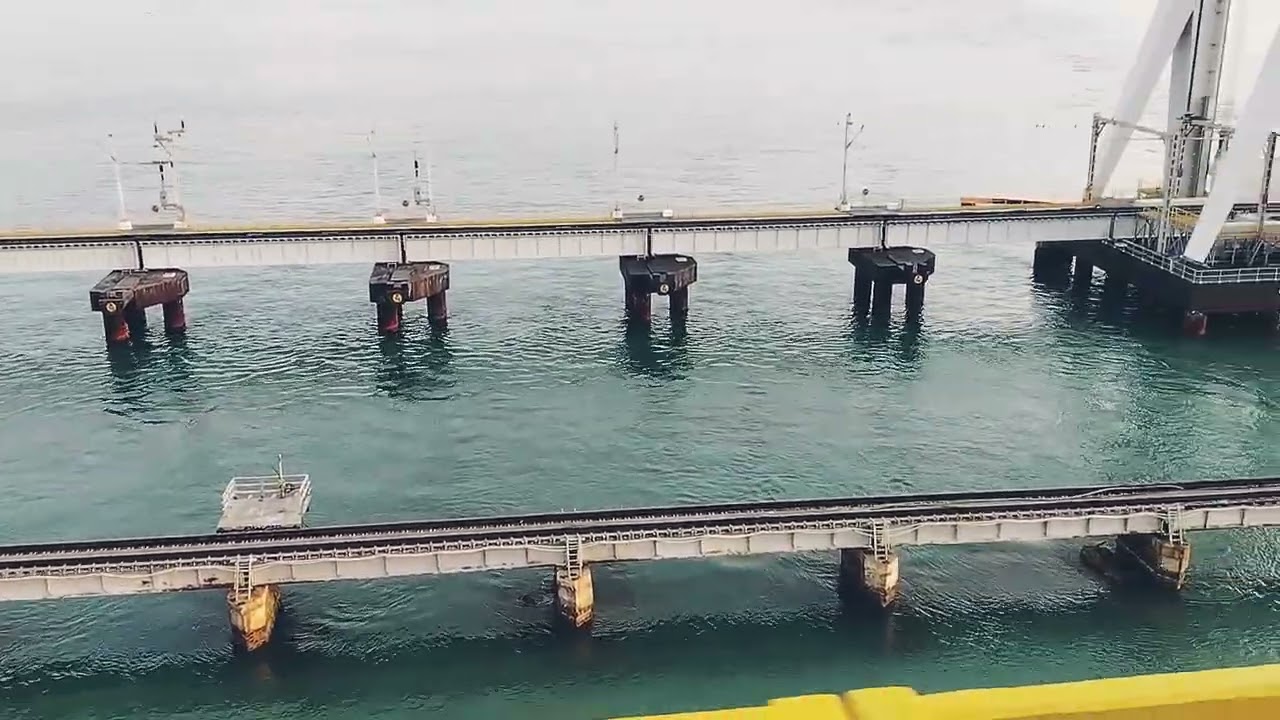 Pamban bridge view from the road. #pamban # pamban old bridge view. Scenic view.#rameshwaram.