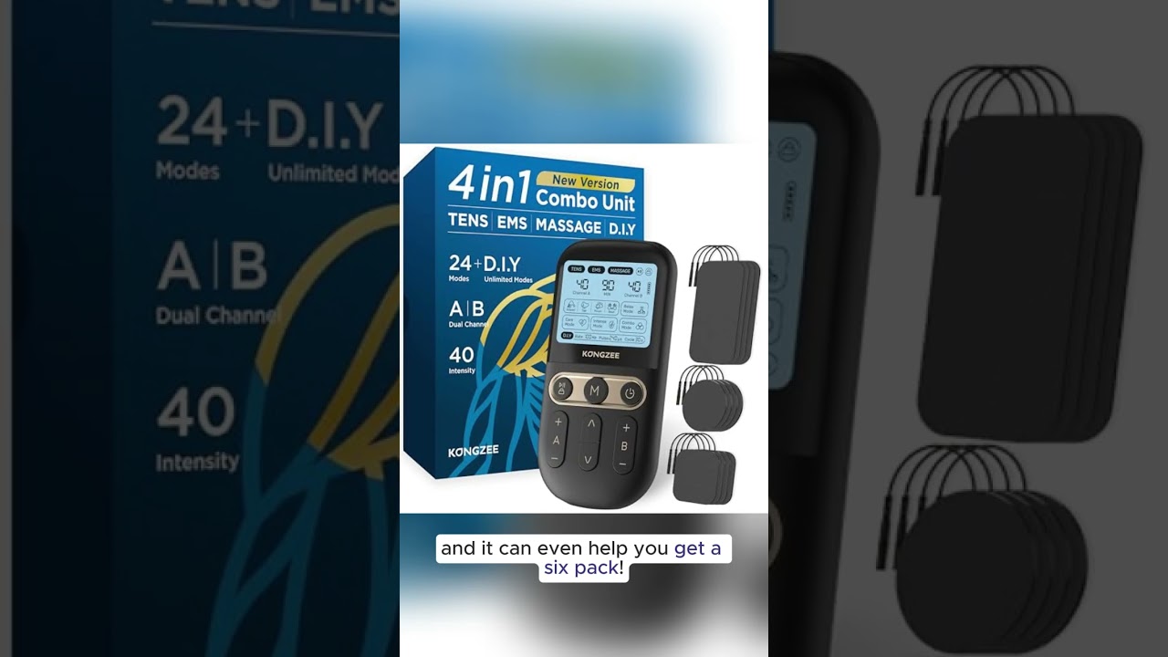 4 in 1 - D.I.Y & Tens Unit & EMS & Massage Muscle Stimulator,