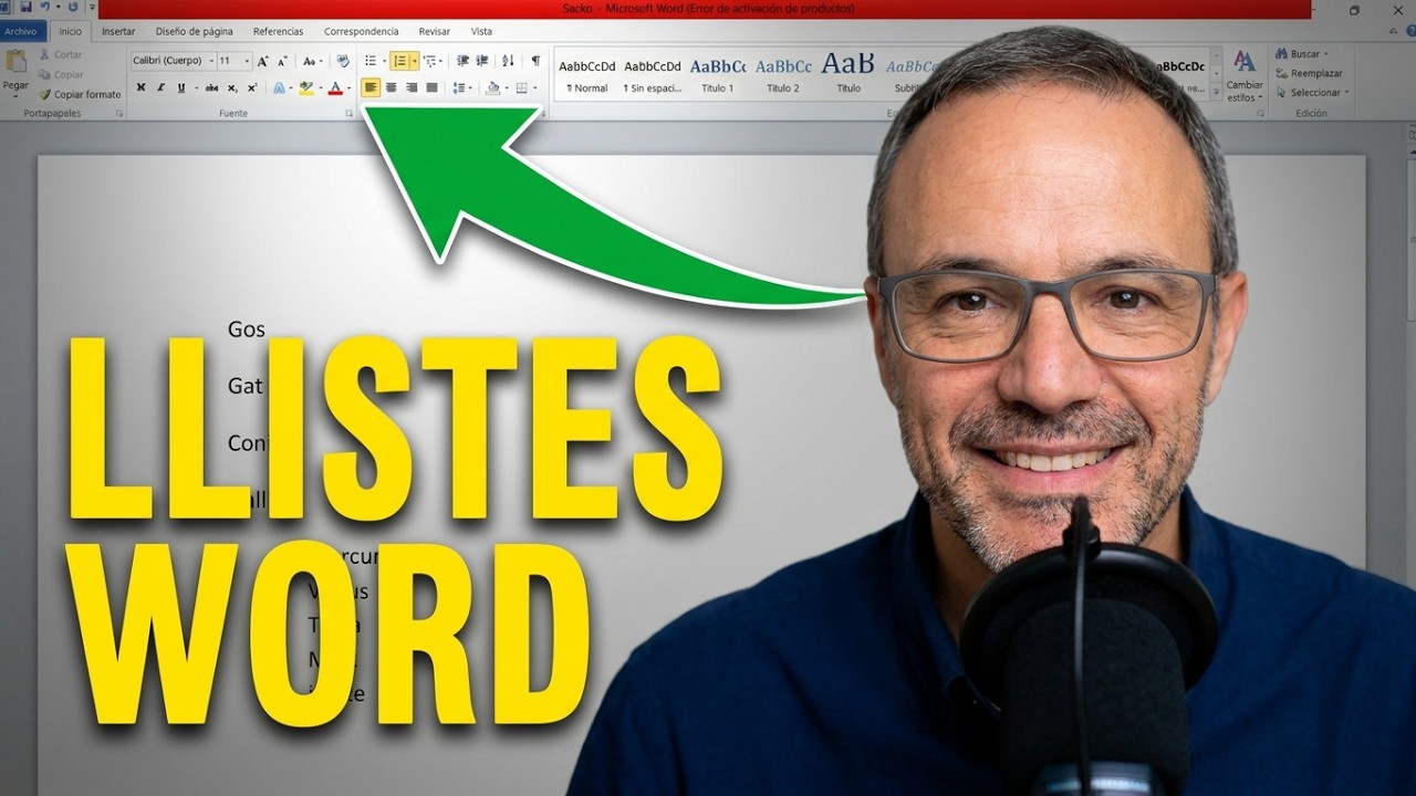 Com fer llistes amb Microsoft Word