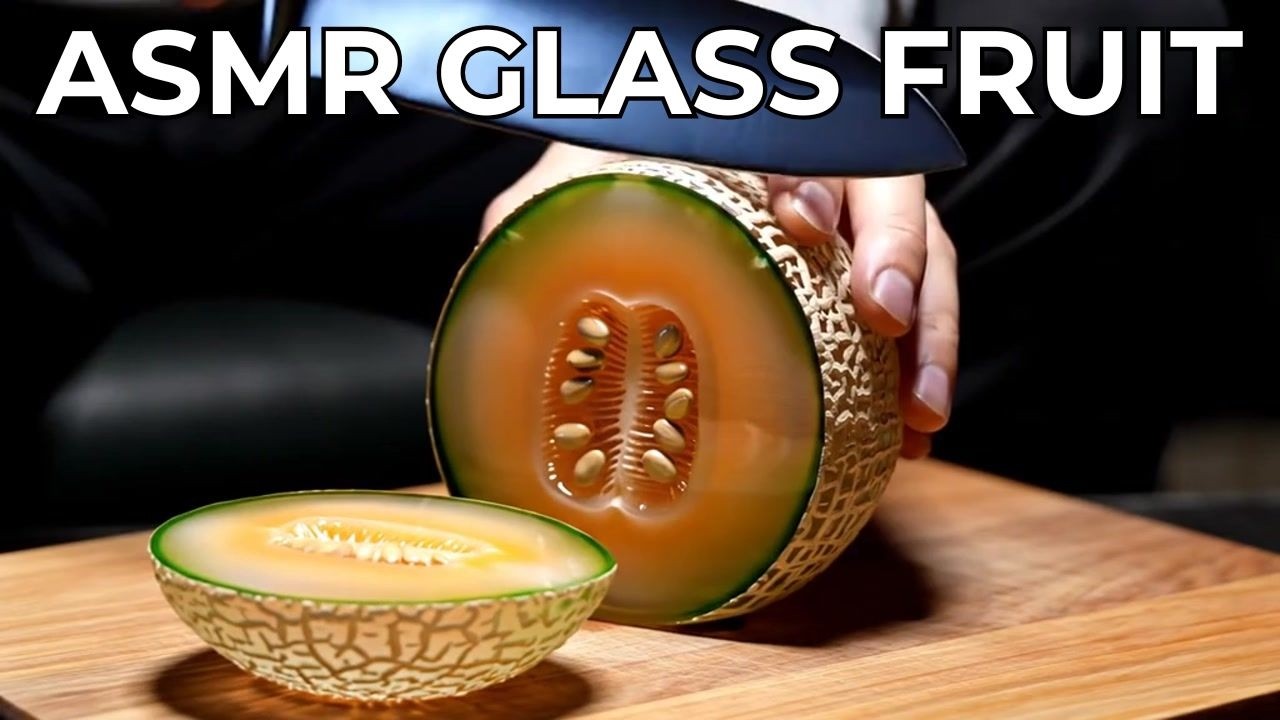 10-HOUR SATISFYING ASMR: AI KEYBOARD Cutting FRUIT and VEGETABLE Glass Compilation &mdash; Sleep? Study?