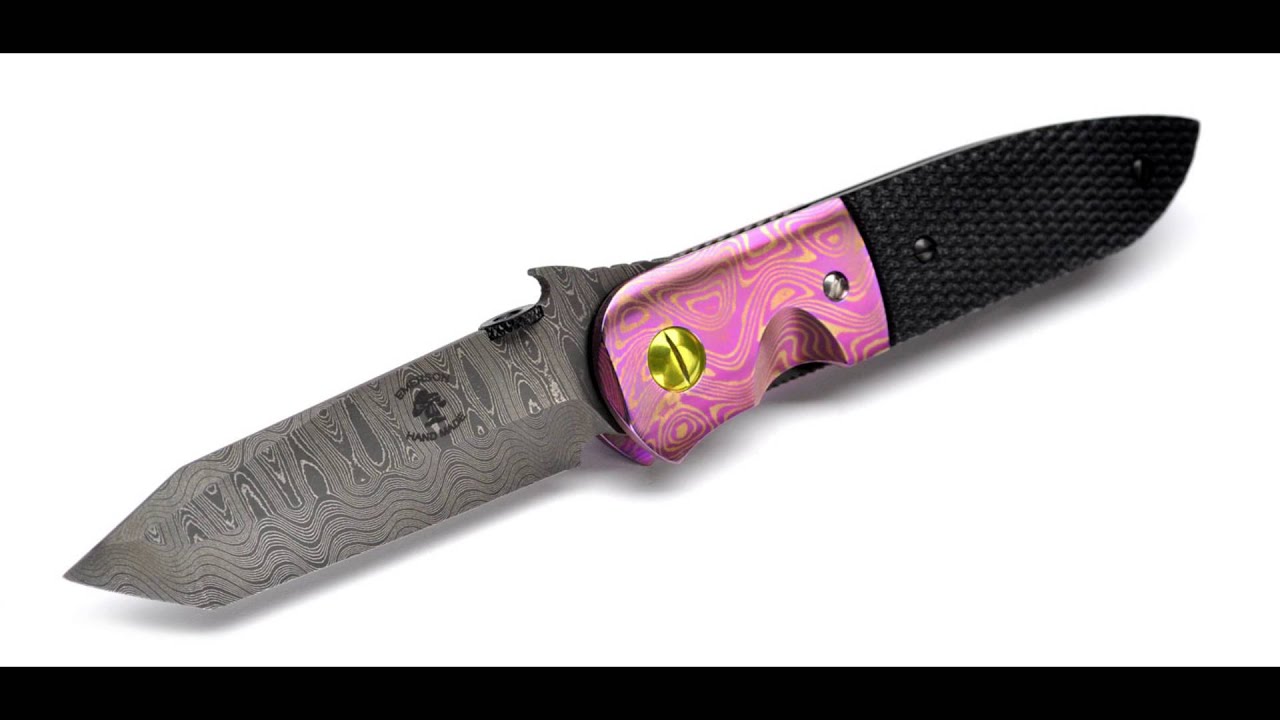 Ernest Emerson Custom Knife maker, preparing for an upcoming custom knife show.