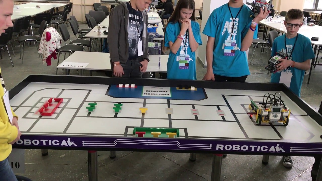 ROBOTICA 2018, WRO 2018 Junior - DniproMinds. Лучшее выполение задания с доп. заданием.