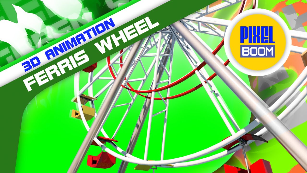 Green Screen Ferris Wheel Rides Playground Luna Park - Footage PixelBoom