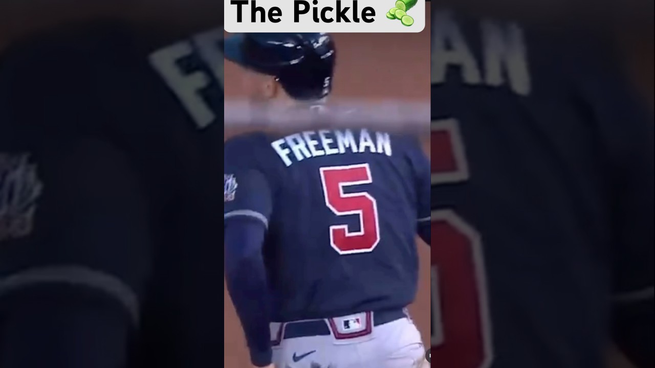 The Pickle 🥒- Rizzo vs Freddie 😂 #baseballfun #funnybaseball #baseball #mlb #baseballplayer