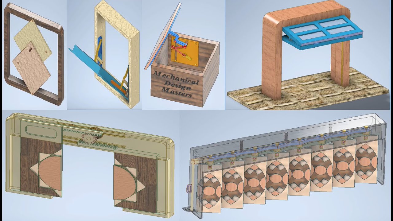 Mechanisms of open & close Doors , Windows - Mechanical Principles - ميكانيزمات حركية - mechanisms