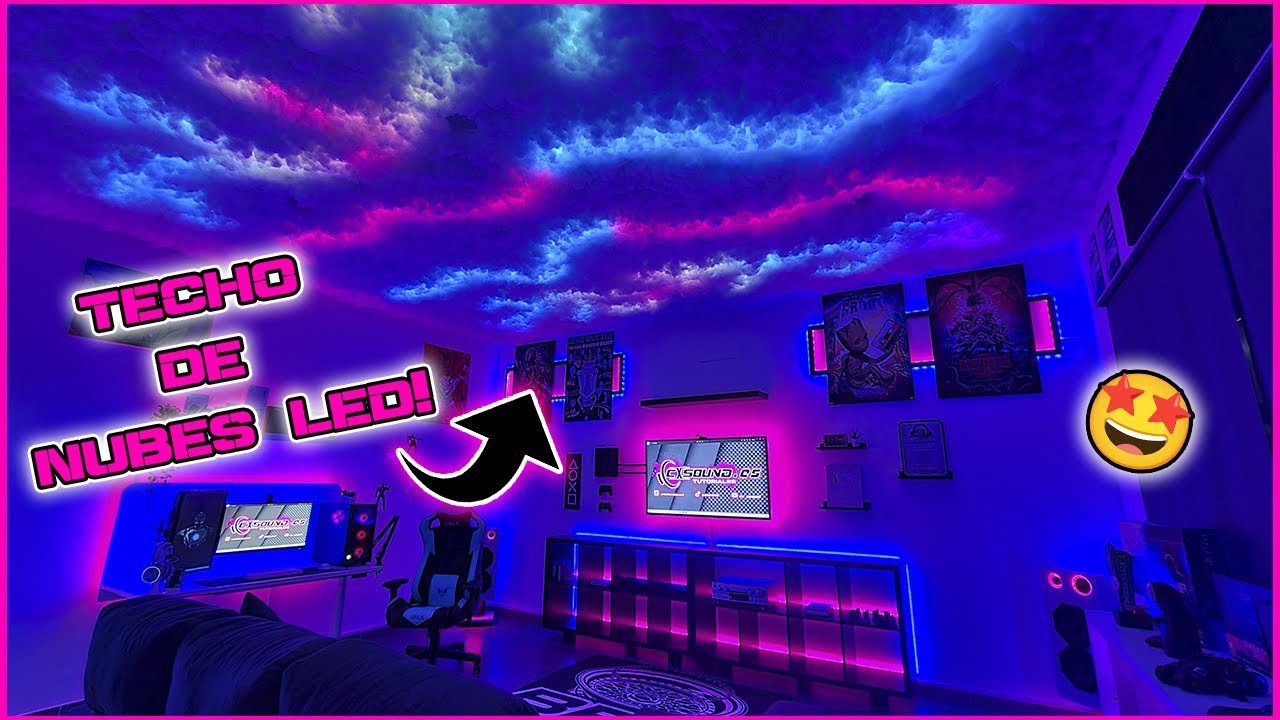 COMO hacer un TECHO de NUBES LED CONTROLADO🕹 por ALEXA?