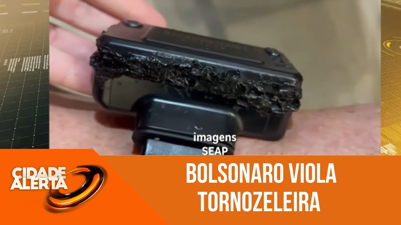 Prisão de Bolsonaro: veja imagens da tornozeleira danificada