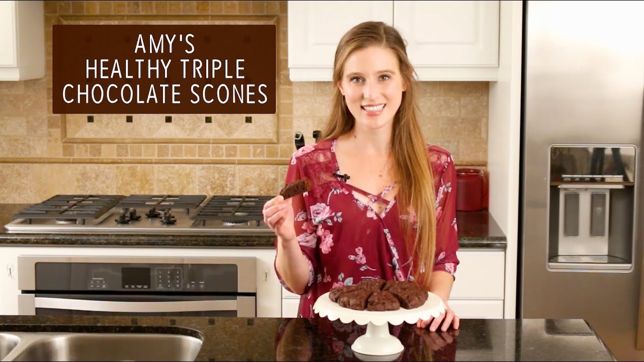 Healthy Triple Chocolate Scones | Amy's Healthy Baking
