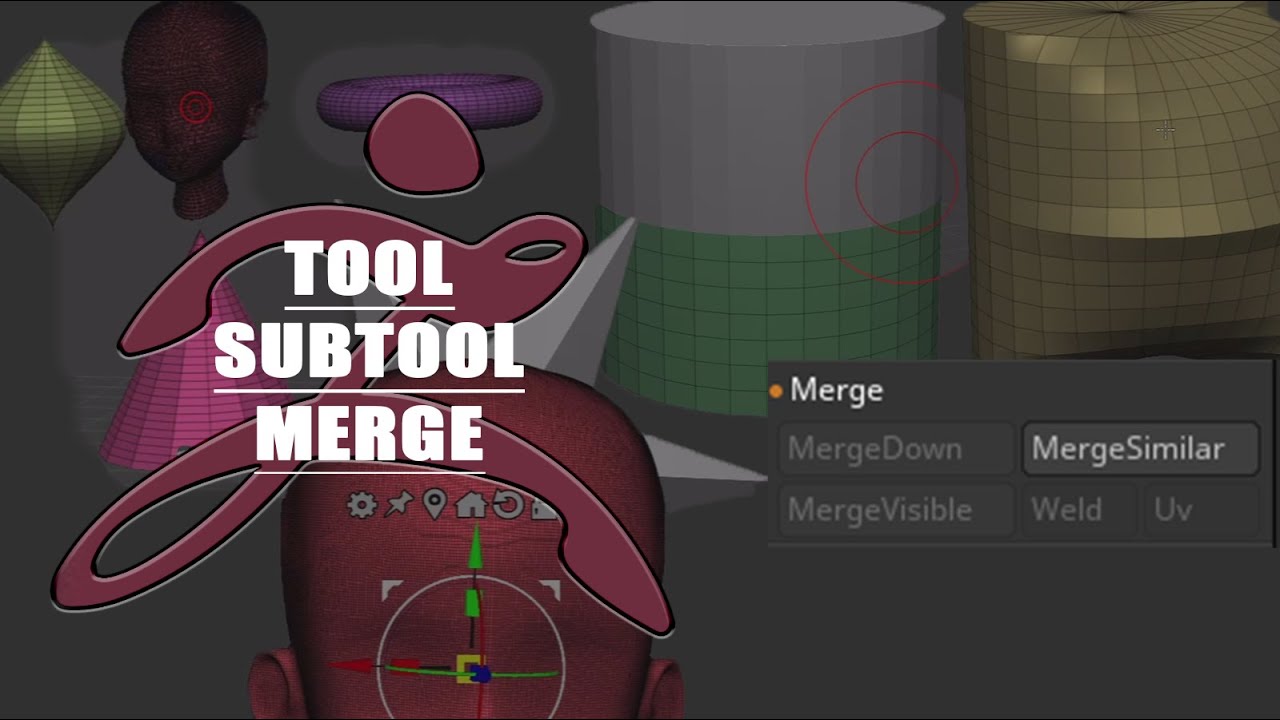 【ZBrush 2022】【memo】tool：subtool｜Merge
