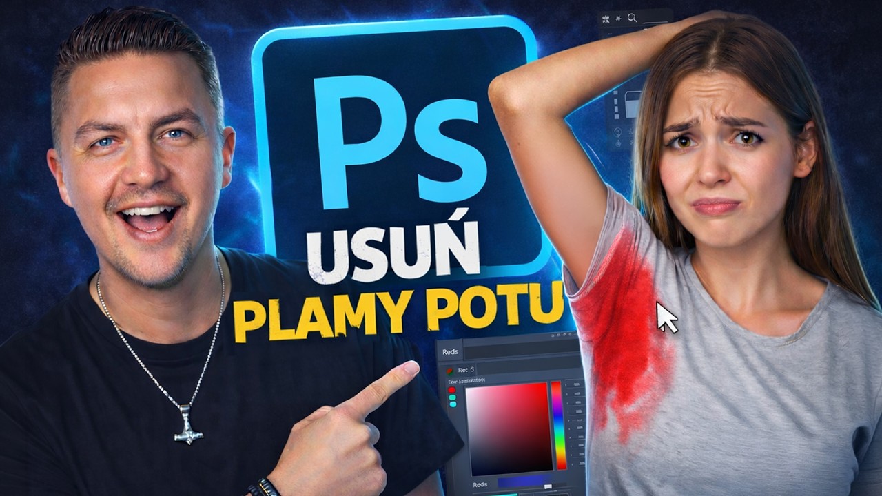 Jak Usunąć Plamy Potu z Ubrań w PHOTOSHOP 2026 Bez Utraty Tekstury